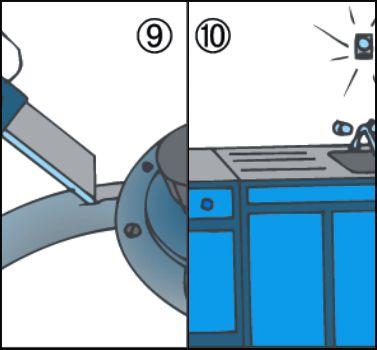Bombola del gas in sicurezza